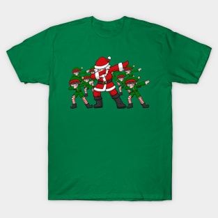 Kids Apparel Santa And Elves Dancing The Dabbing Dance T-Shirt